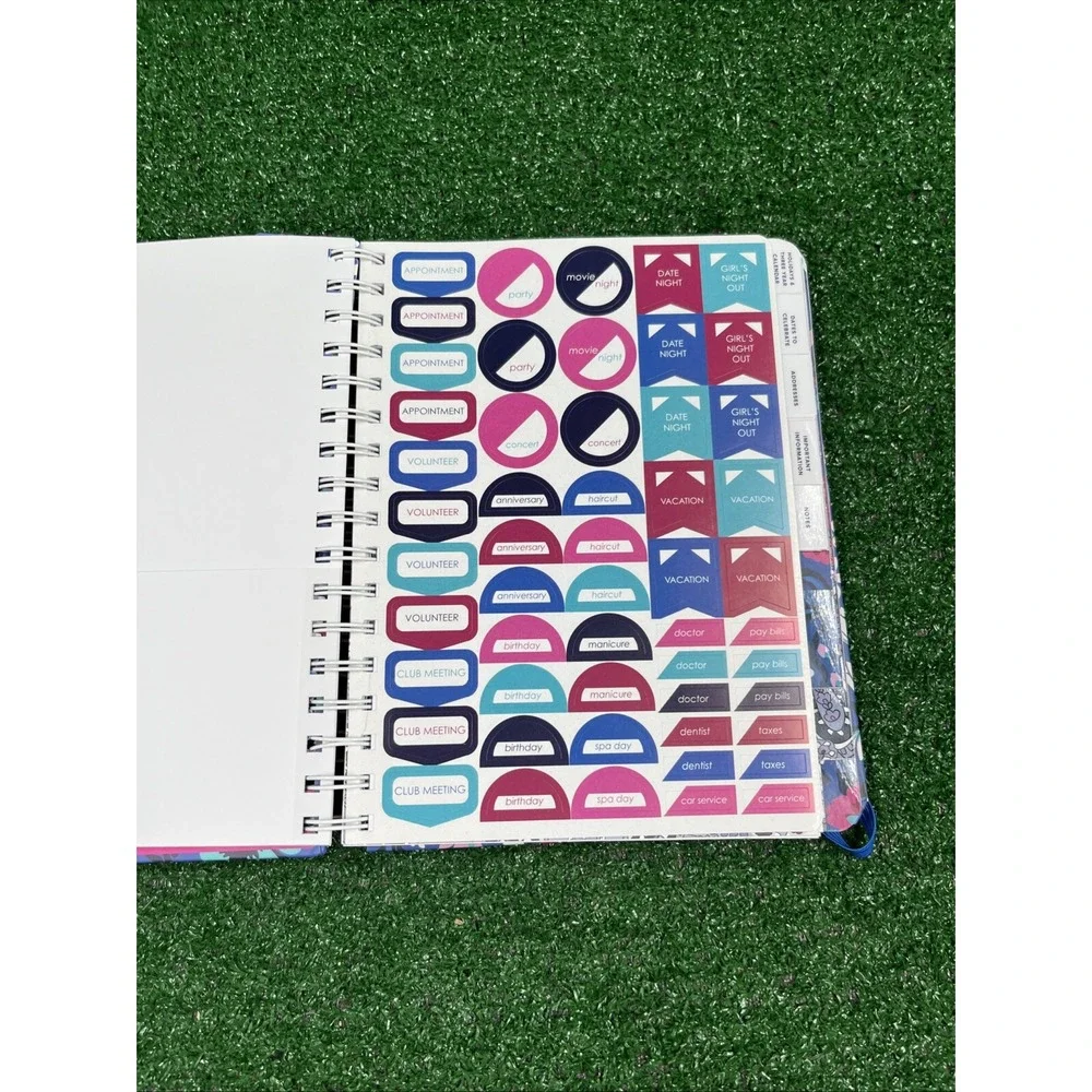 Vera Bradley 12 Month Planner Undated Bloom Berry One‎ Pg Used
